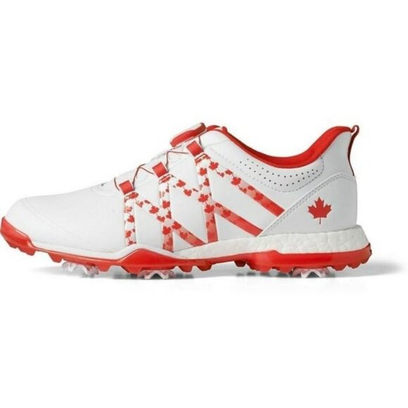 Adidas Women's Adipower Boost Boa Spiked Golf Shoes red white size 6 - Picture 1 of 8